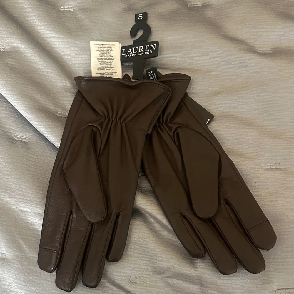 Lauren Ralph Lauren Dark Brown Leather women’s Gloves